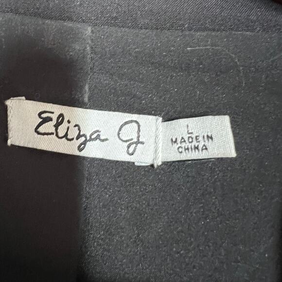 Eliza J Single Button Blazer Jacket 3/4 Sleeve Black - L - Picture 3 of 4